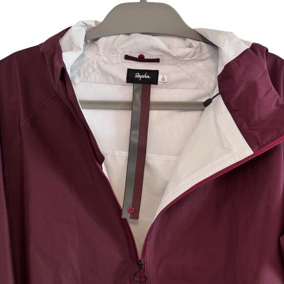 Rapha Mens Rich Burgundy Waterproof Reflective Commuter Jacket - Picture 4 of 12